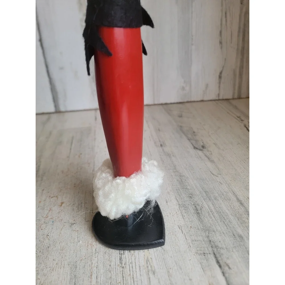 Unique rustic tall Santa Claus wooden Xmas doll vintage home decor figure